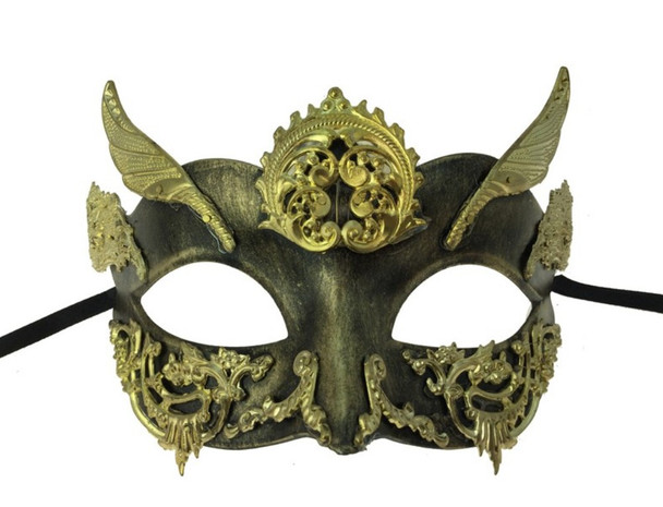 Women's Steampunk Half Adult Mask Venetian Greek Roman Costume Accessory BK/GD