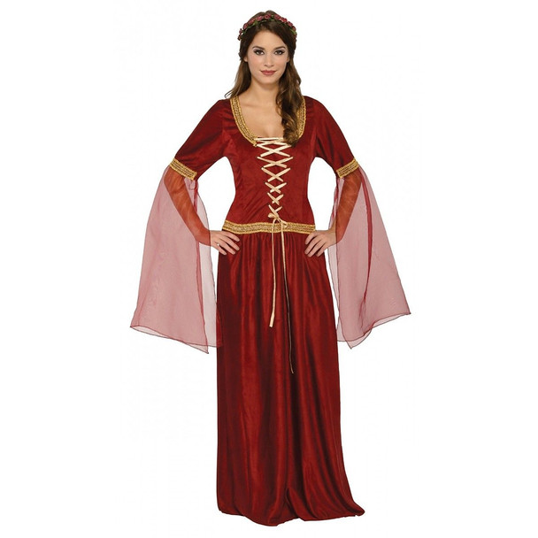Damsel Renaissance Maiden Adult Women's Costume Full Lenth Dress Medieval XS-LG