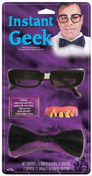 Instant Geek Nerd Kit Adult Costume Accessory Dork Dweeb Halloween Disguise