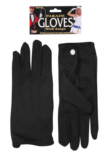 Short Black Theatrical Adult Gloves Mens Halloween Costume Accessory