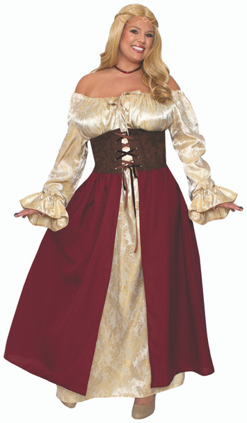 Medieval Tavern Bar Wench Adult Women's Plus Size Costume Renaissance Faire