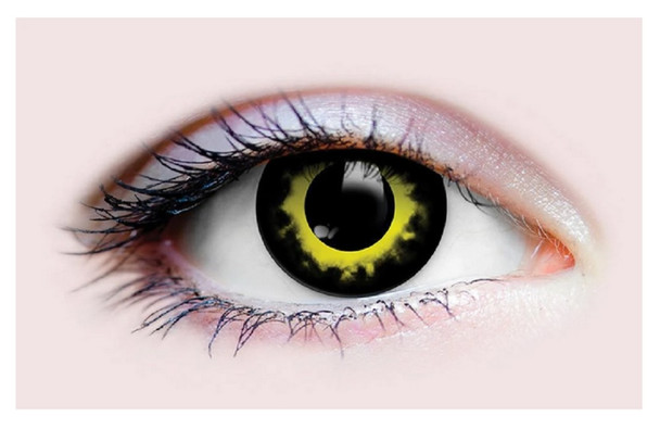 Primal Costume Contact Lenses Costume Storm Black Yellow Cosplay Make-up Anime