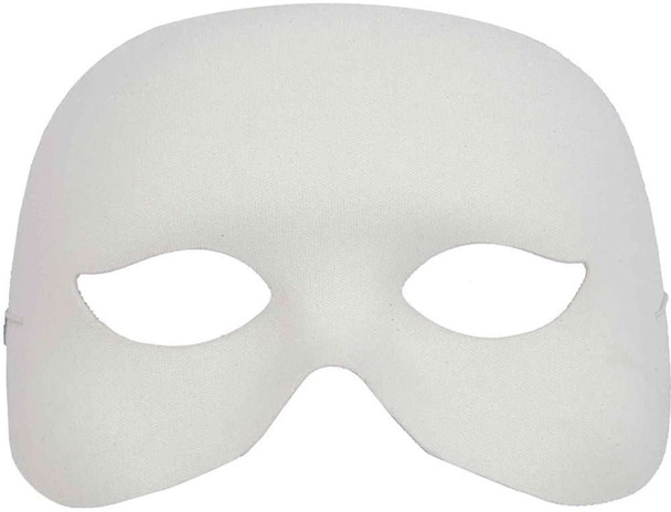 White Cocktail Half Fancy Mask Venetian Masquerade Adult Costume Accessory