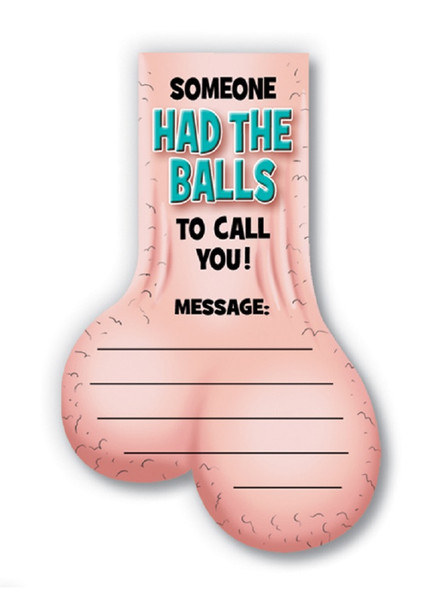 Someone Had The Balls To Call Stationery Self-Stick Novelty Notepad Jokes Gift