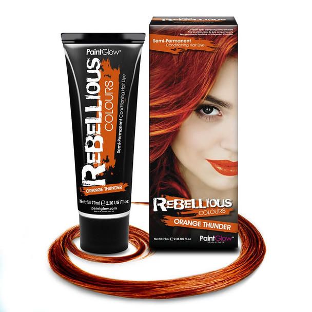 Paint Glow Rebellious Orange Thunder Semi-Permanent Hair Dye Bright Fantasy