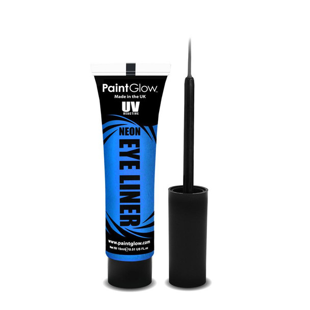 UV Neon Blue  Eye Liner Paint Glow Make Up Bright Festival Club Rave EDM