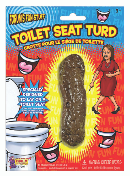 Classic Prank Toilet Seat Turd Fake Poop Scaring Gross Dog Sh*t Trick Joke Prop