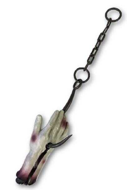 23" Meat Hook Severed Bloody Zombie Hand Decoration Halloween Prop Haunted House