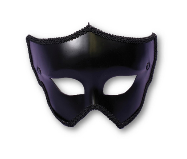 Fancy Classic Black Eyeglass Mask Venetian Halloween Adult Costume Accessory