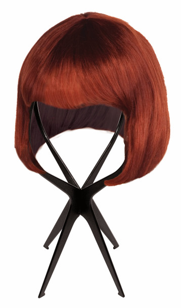 Black Plastic Folding Wig Stand Cosplay Costume Accessory Collapsible Storage