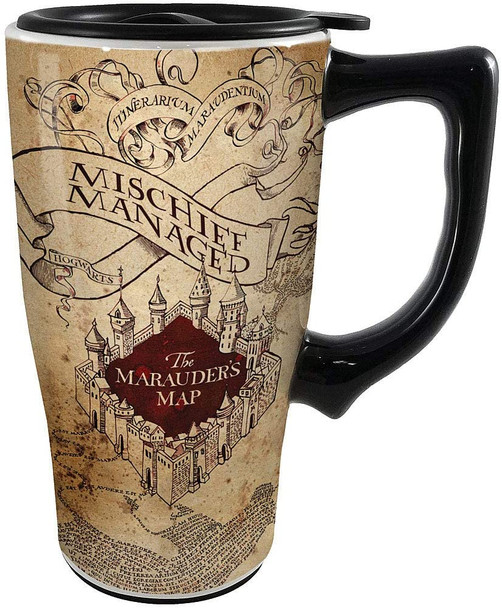 Spoontiques Harry Potter The Marauders Map Mischief Ceramic Travel Mug 18 Ounce