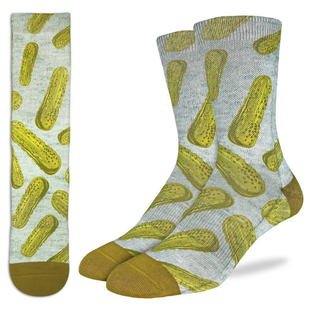 Good Luck Sock Pickles Crew Socks Adult Shoe Size 8-13