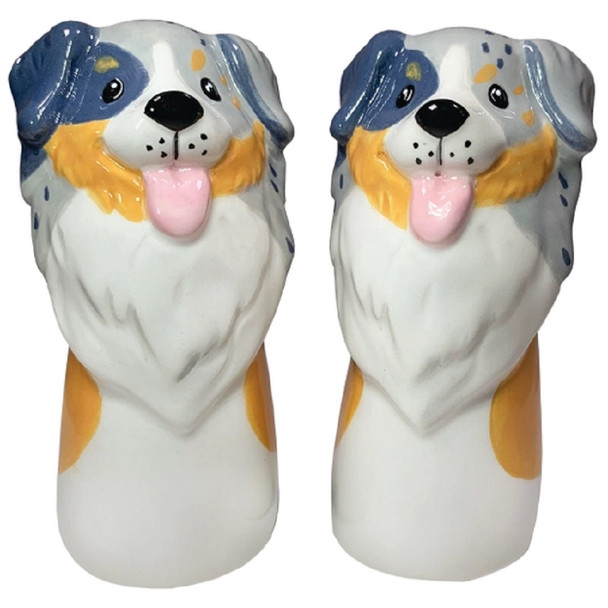 Streamline Imagined Kennel Club Australian Shepherd Salt & Pepper Shaker Set