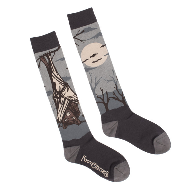 Foot Clothes Dark Soles Line Bat Knee High Socks Adult Size 5-13