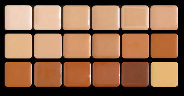 Graftobian High Definition HD Cream Foundation Super Palette Warm 18 Colors