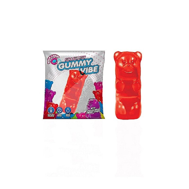 Rock Candy Sex Toys Mini Gummy Vibe Cinnamon Red With Snuggle Nose Sweet Spot