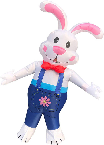 Inflatable Easter Spring Rabbit Costume Friendly Blow-Up Bunny Adult Large Bunny