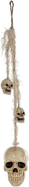 Hang Your Head 24" Hanging Skulls On Ropes Halloween Decor Prop Haunted House