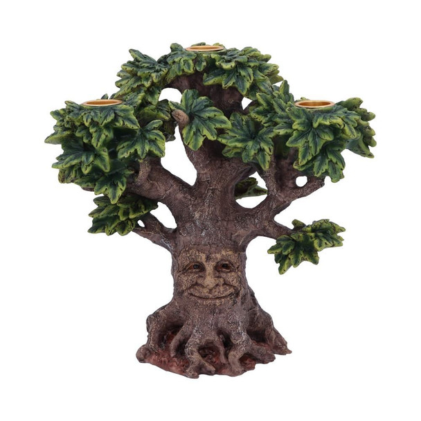 Nemesis Now Forest Flame Tree Spirit Man Candle Holder Ornament Brown And Green