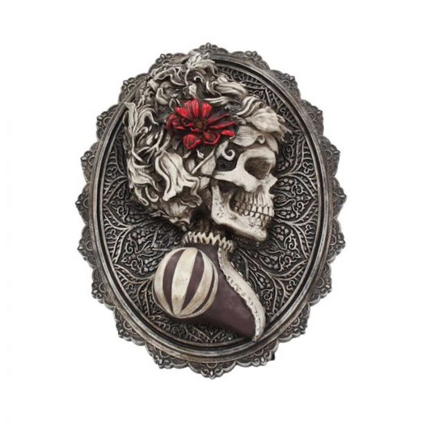 Nemesis Now Beautiful Female Skeleton Plaque Day Of Dead Valentine Wall Hanging