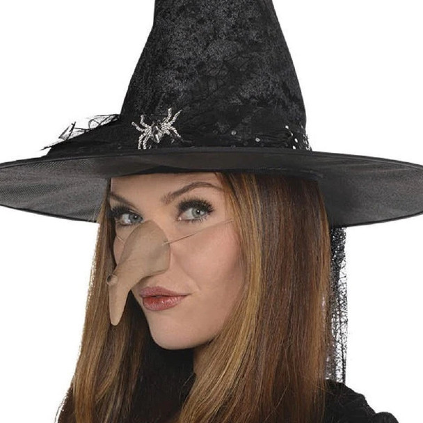 Nude Color Witch Nose On Elastic Halloween Costume Accessory