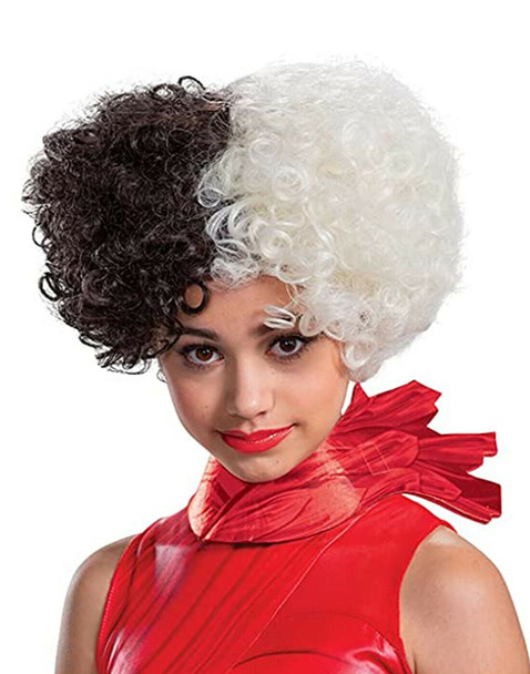 Disney Cruella Villain 101 Dalmatians Tween Kids Child Wig Costume Accessory