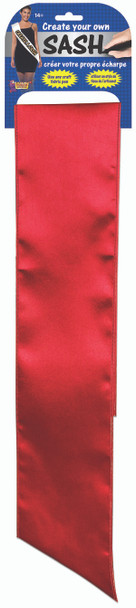 Red Plain Blank Unprinted Create Your Own Design DIY Satin Sash Party Accessory