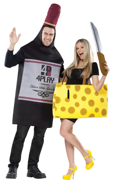 Perfectly Paired Wine And Cheese 2 Adult Couples Funny Halloween Costumes