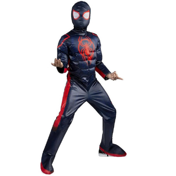 Spider-Man Miles Morales Premium Child Superhero Padded Costume MEDIUM 7-8