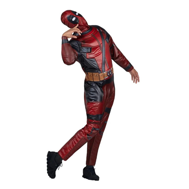 Licensed Marvel Deadpool Adult Costume Jumpsuit XL 36-38