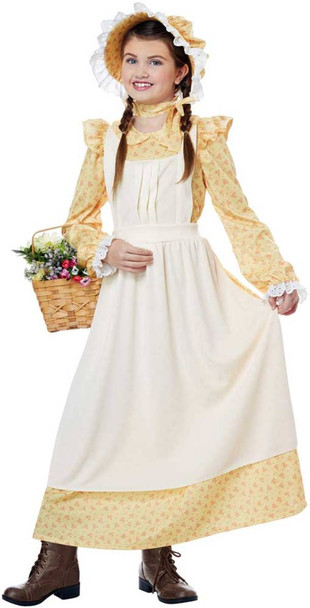 Prairie Girl American Pioneer Dress 19th Century Historical Child Costume XS 4-6