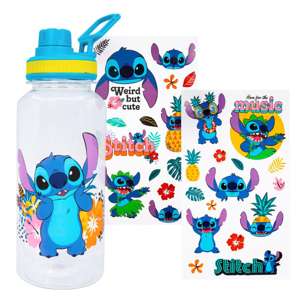 Disney Lilo & Stitch Tritan Bottle With Sticker Set 32oz Water Bottle