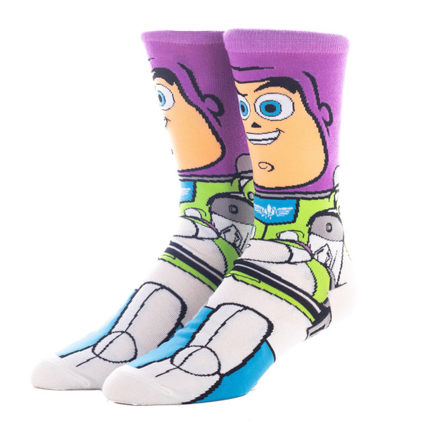 Disney Pixar Toy Story Buzz Lightyear 360 Character Crew Socks Men's Sock Size 10-13