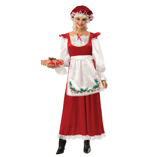 Mrs. Santa Claus Fancy Dress Christmas Adult Women's Costume SMALL 6-10