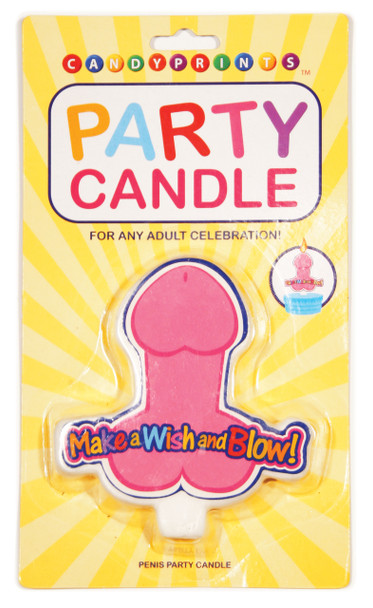 Make A Wish Party & Blow Penis Candle Funny Joke Gag Cake Topper Naughty
