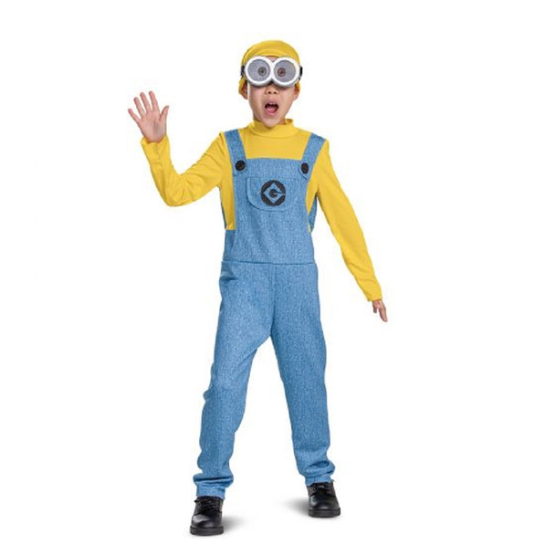 Licensed Minions Bob Child Costume Despicable Me Jumpsuit Hat Goggles Small 4-6