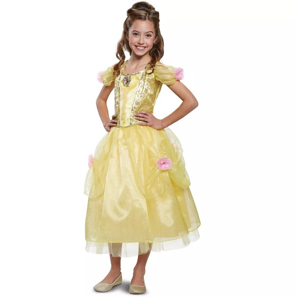 Disney Princess Belle Gown Girls Dress Halloween Costume Toddler 4-6X