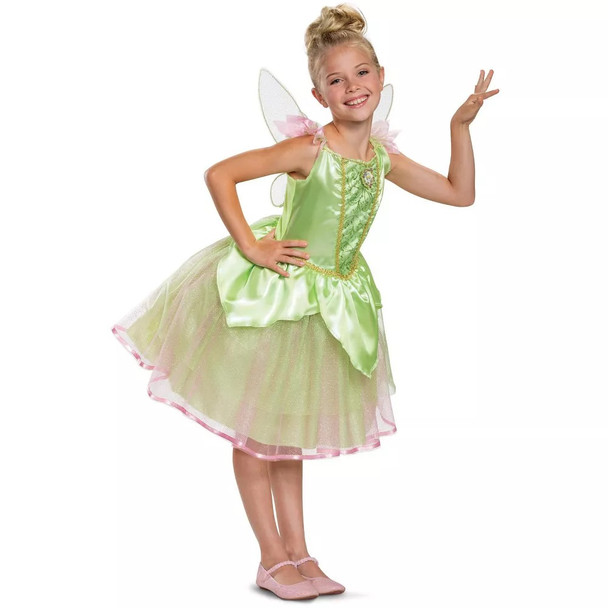 Disney Princess Tinker Bell Dress & Wings Deluxe Costume Girl Toddler 4-6X