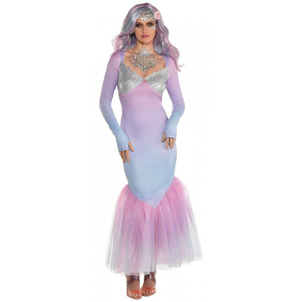 Mystical Mermaid Ombre Pastel Dress Women's Adult Halloween Costume XL 14-16