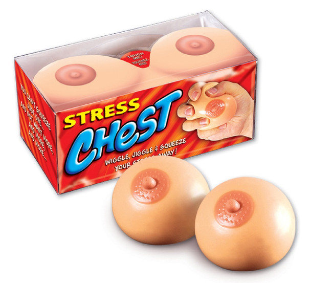 Stress Chest Squishy Fidget Toy Funny Naughty Gag Gift 1 Pair