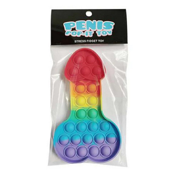 Rainbow Penis Pop-It Fidget Pecker Toy Funny Naughty Gag Gift