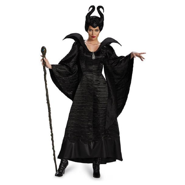 Disney Maleficent Christening Black Gown Adult Women's Deluxe Costume MED 8-10