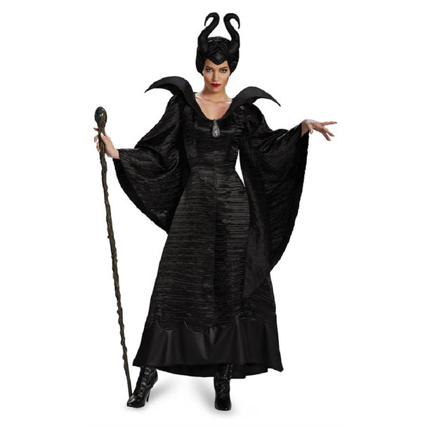 Disney Maleficent Christening Black Gown Adult Women's Deluxe Costume LRG 12-14