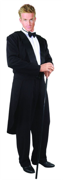 Black Tuxedo Adult Men's Tailcoat Cocktail Butler Suit Formalities Costume SMALL