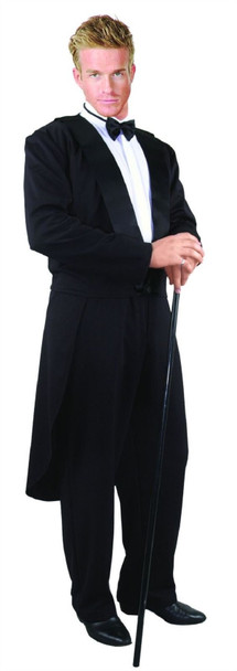 Black Tuxedo Adult Men's Tailcoat Cocktail Butler Suit Formalities Costume XS