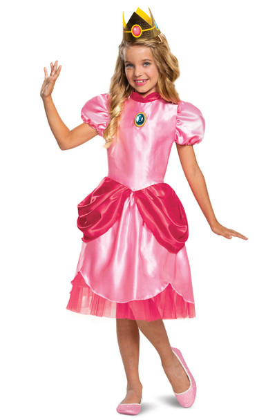 World Of Nintendo Mario Bros. Classic Princess Peach Kids Costume Small 4-6