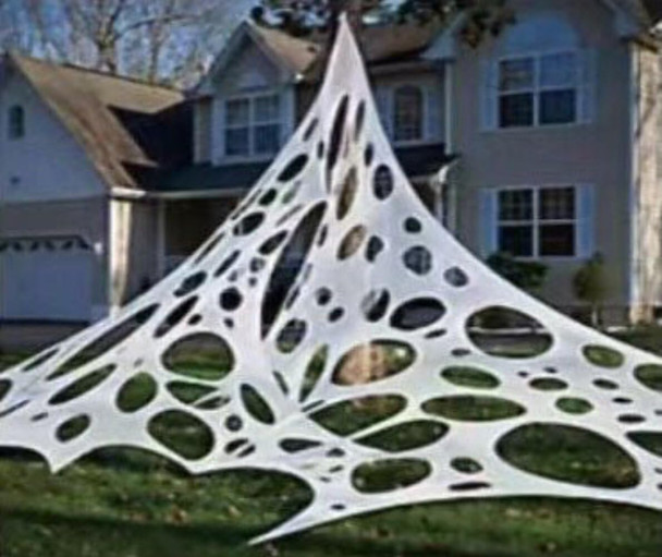 197" Stretch Web Material Spiderweb Yard Halloween Decor Haunted House Decor