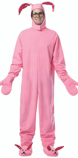 Christmas Pink Bunny Suit Rabbit Classic Costume For Adults OS