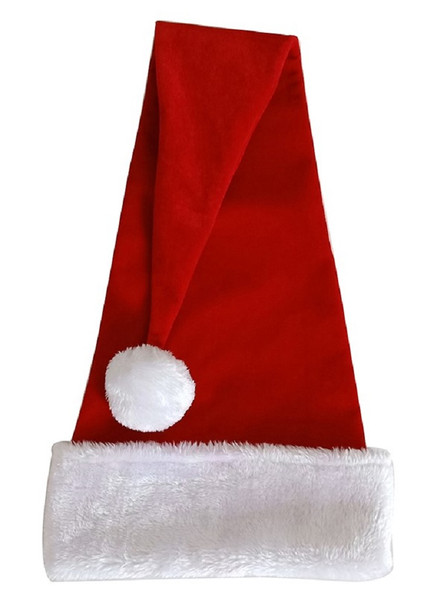 North Star Traditional 36" Red Velvet Santa Hat Adult Christmas Holiday