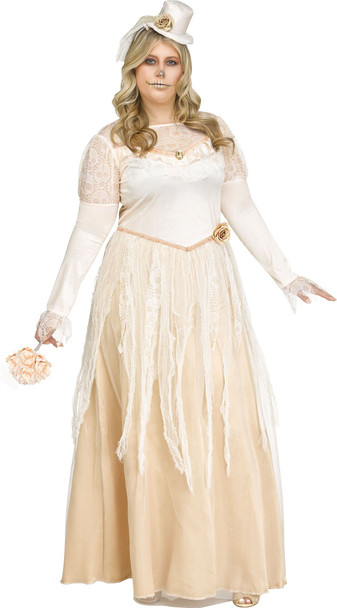 Victorian Bride Gown Adult Women's Halloween Costume Plus Size 2X